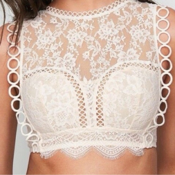 Victoria's Secret Other - Lace Sheer Cropped Bralette BUNDLE OF 2! Black and ivory